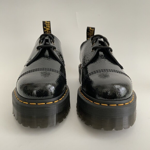 New Dr. Martens Oxfords Patent Leather 1461 Quad Platforms Men Black 11 main image 11